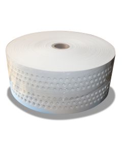 Eierband 245x1,3 - 220m weiß KB PP / 6 Reihen à 20mm gelocht