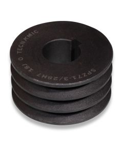 Keilriemenscheibe SPZ-71-3-28 Bohrung 28mm Gewinde M6