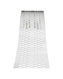 Eierband 245x1,3 - 10m weiß KB PP / 6 Reihen à 20mm gelocht